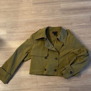 House of Harlow 1960 Olive Double-Breasted Trench Coat